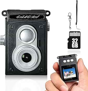 昭和レトロカメラセット Amazon | ミニレトロカメラ デジタルトイカメラ 1.3インチ画面 1080P