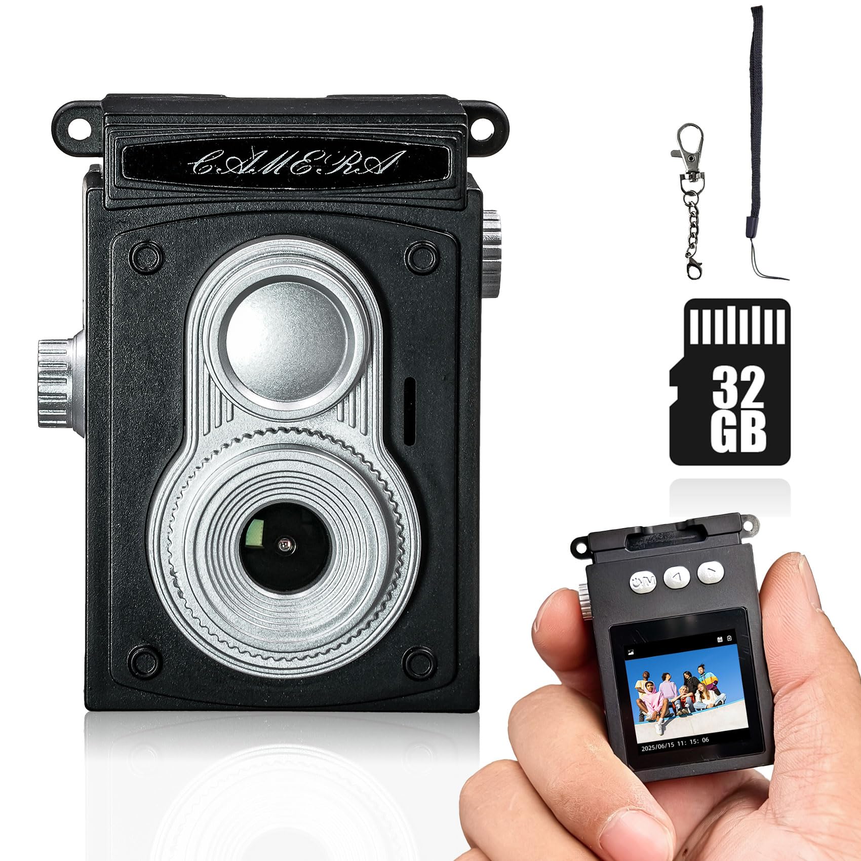 Amazon | ミニレトロカメラ デジタルトイカメラ 1.3インチ画面