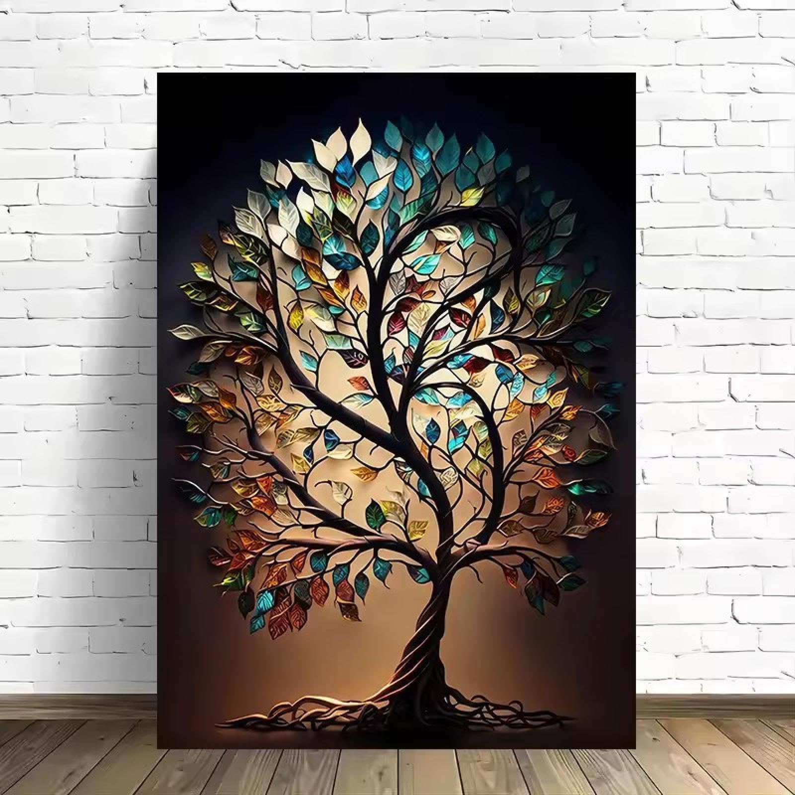 Impression sur toile Arbre de vie pour sublimer la décoration murale du salon - 7