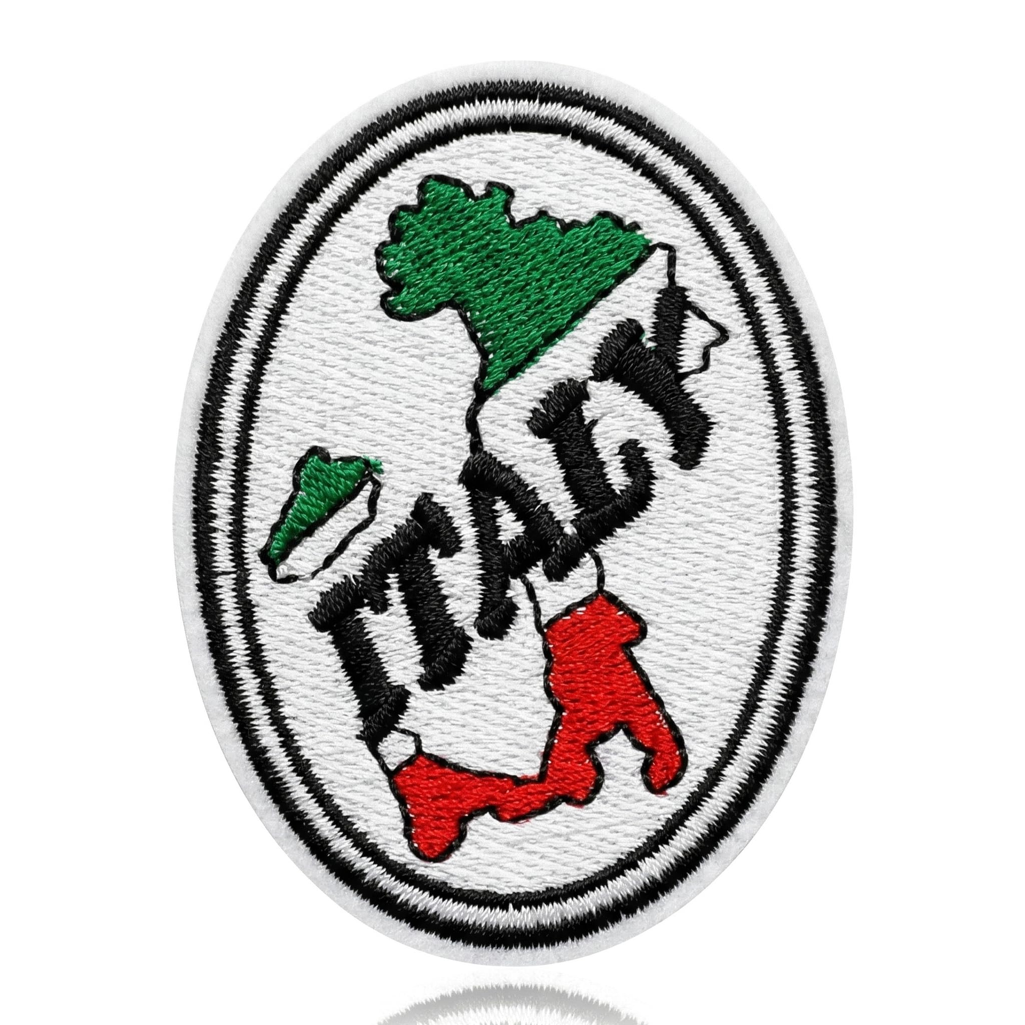 QianSiLi Italy Map Shape Embroidery Iron On Patch, 3inches Italian Flag Color Embroidered Applique Sew On/Iron On Patches for Clothing, Backpacks, Hats, Jackets, Jeans DIY Travel Gifts for Women Men
