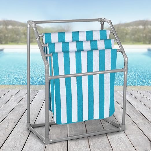 Amazon.com: Pool Towel Rack Outdoor - 5 Bar Free Standing Poolside ...