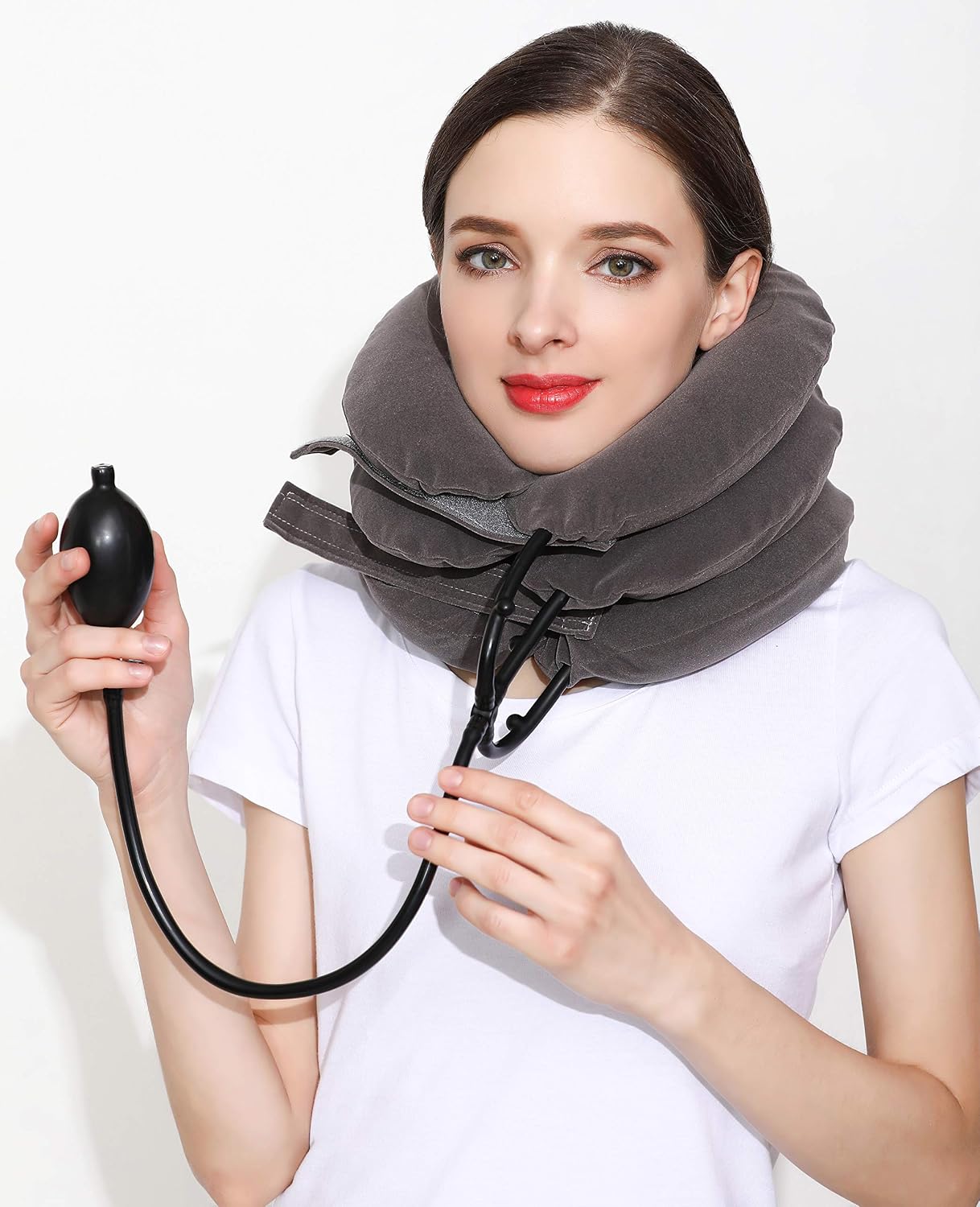 Cervical Neck Traction Device,Effective and Instant Relief for Chronic Neck & Shoulder & Head Pain, More Effective Tension and Comfortable Without Choking by New Design
