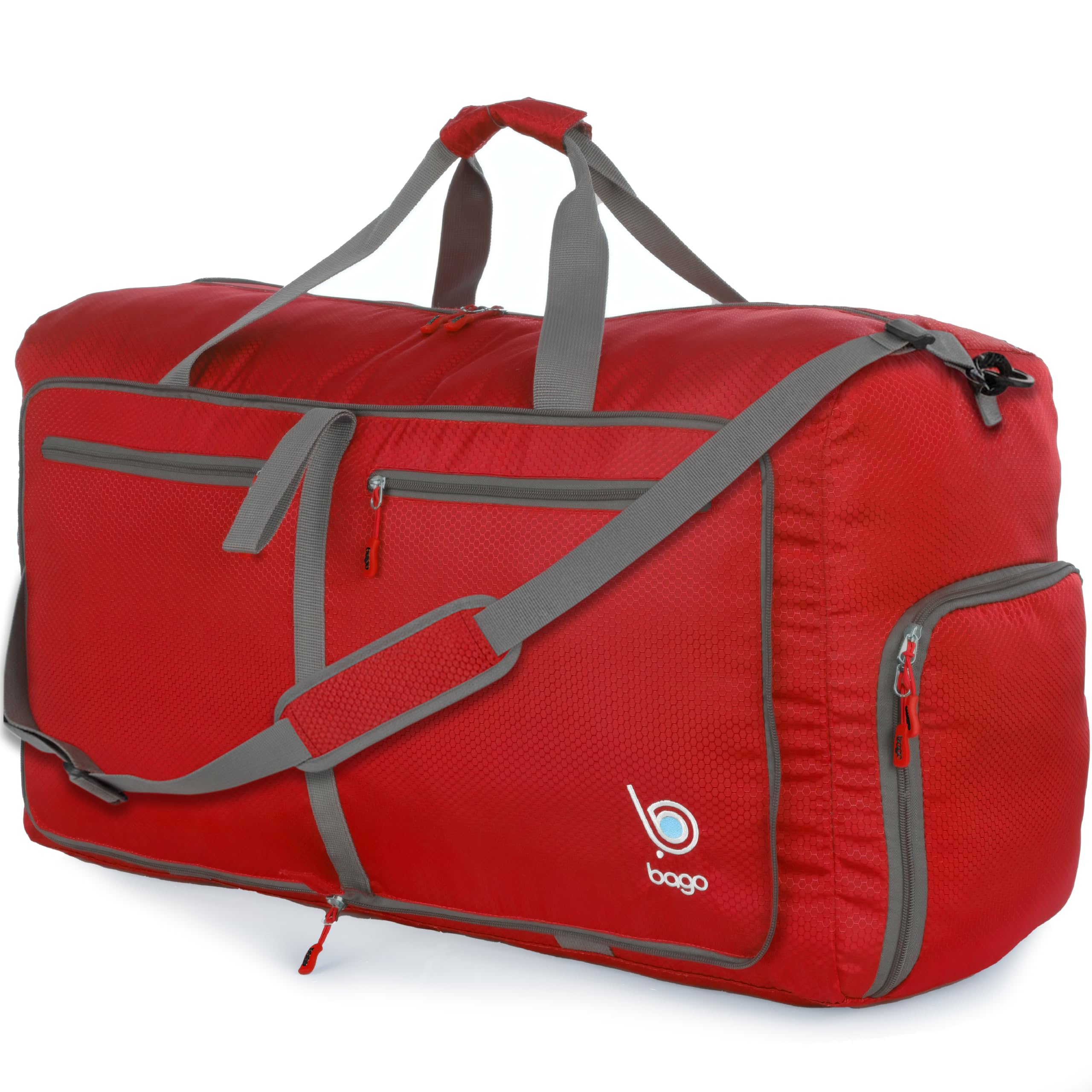 Bago Large Duffle Bag for Travel Women & Men. Durable Lightweight Foldable Travel Duffel Bags For Traveling Women. 80L Packable Duffle Bag with Shoe Compartment Water Repellant, Folding & Collapsible