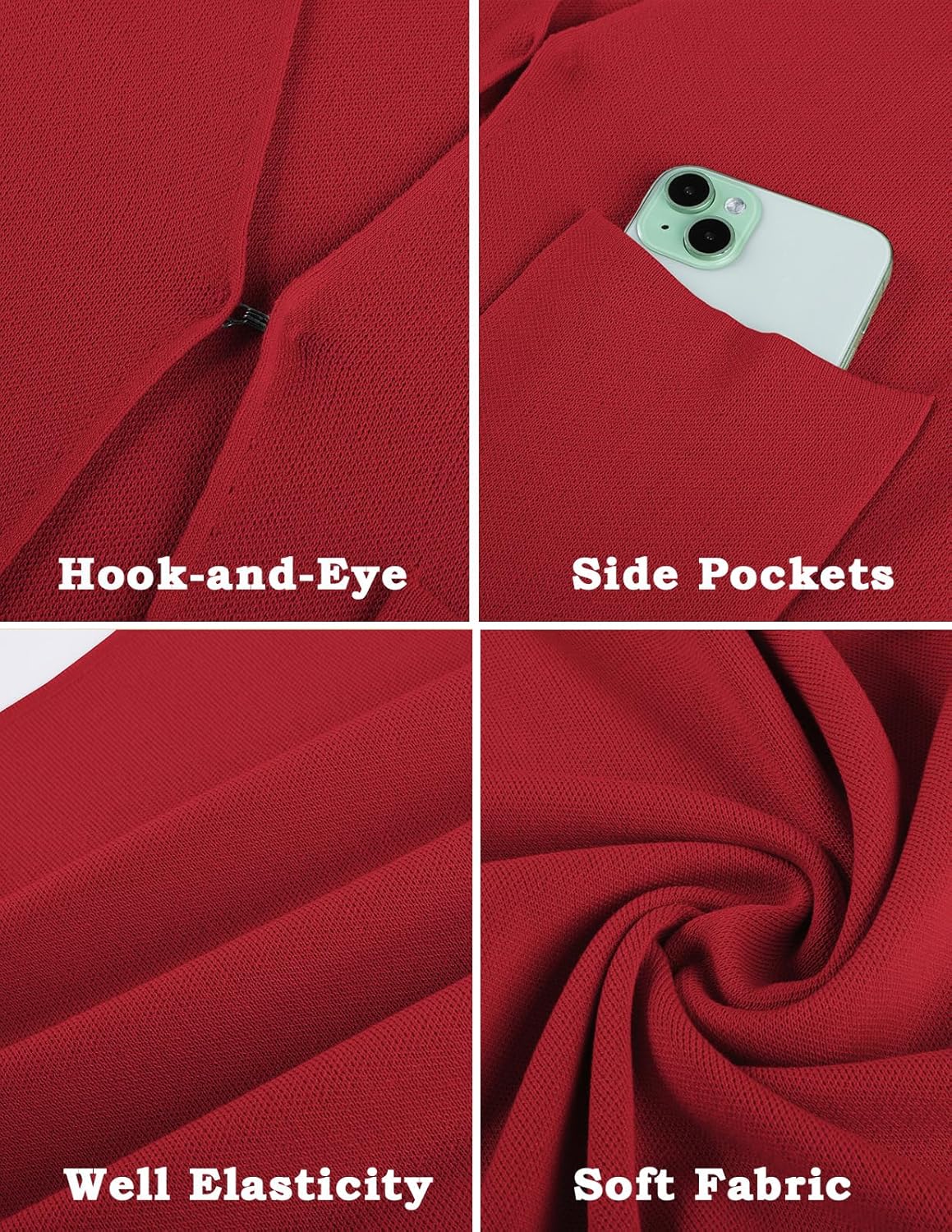 GRACE KARIN Women 3/4 Sleeve Sweater Blazer, Lightweight Open Front Cardigan, Knit Jackets Business Casual with Pockets - Image 9