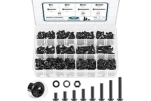505Pcs Metric Polarna M6 Bolt Assortment Kit: Premium Black Galvanized Alloy Steel Assortment Set
