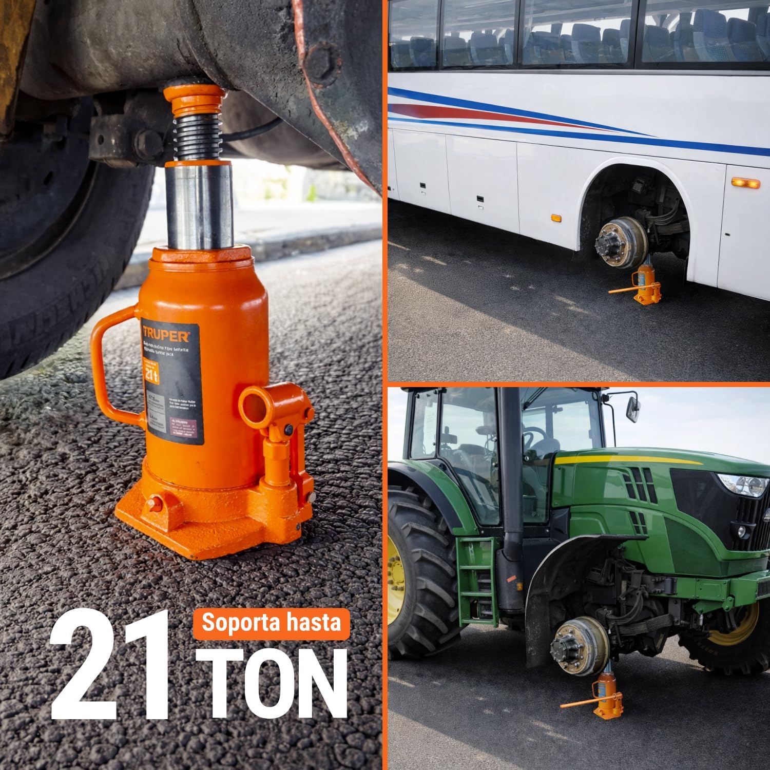 TRUPER GAT-20 20-Ton Hydraulic Bottle Jacks 18 11/16" (475mm)
