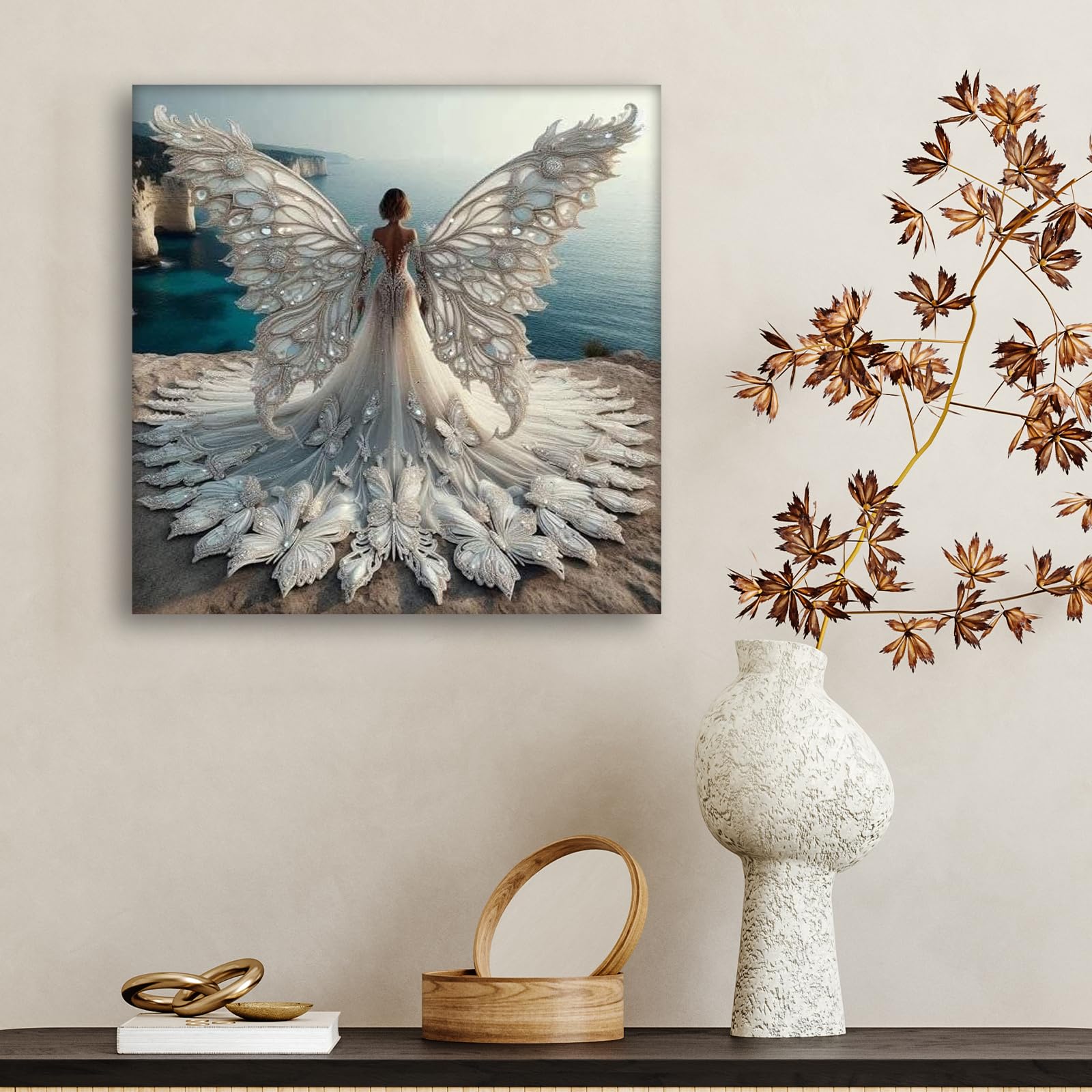 Butterfly Figur Paint by Numbers Erwachsene 40 x 40 cm, rahmenlos