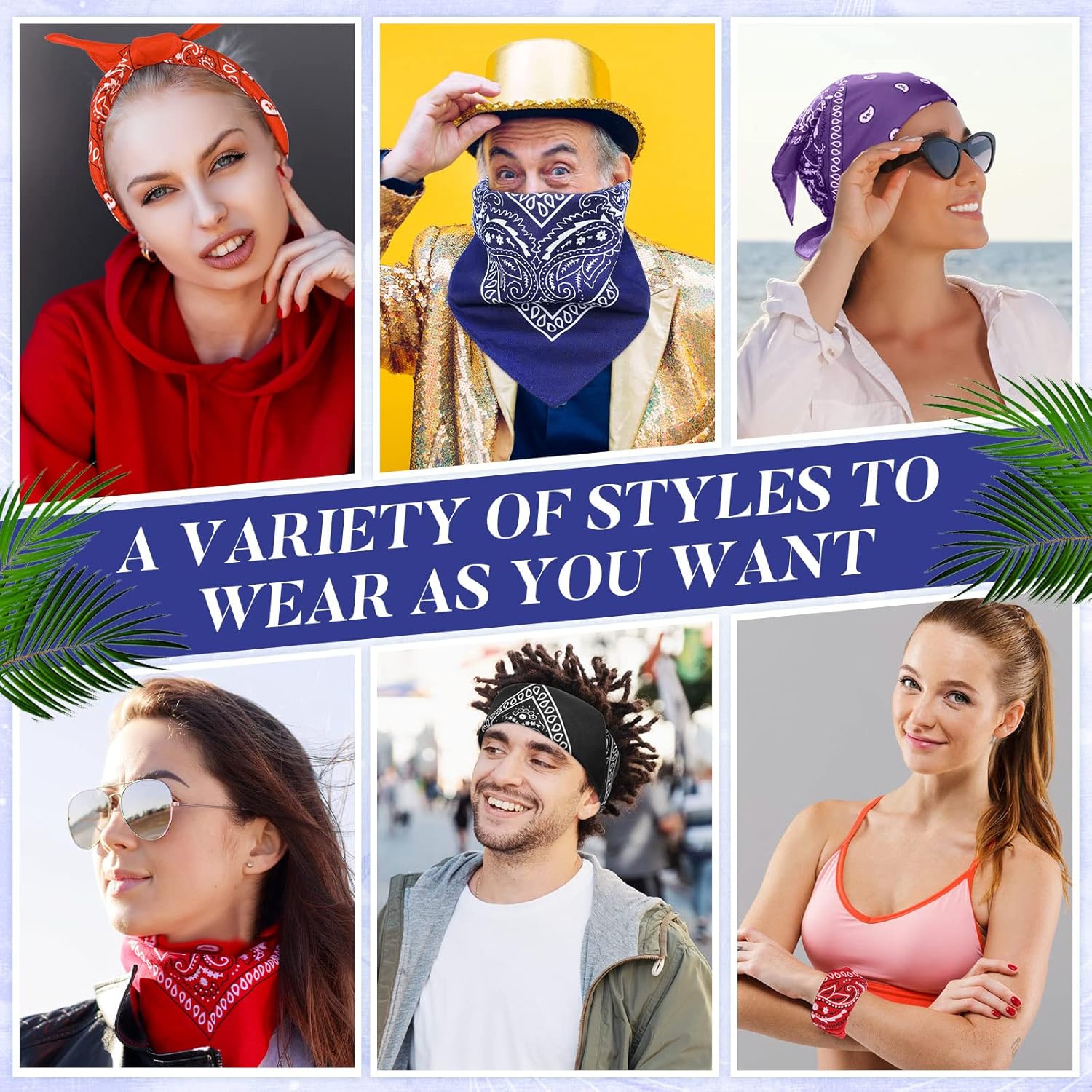 30 Pcs Bandanas Bulk Paisley Bandanas Unisex Cowboy Head Wrap Scarf Headband Handkerchief for Women Men - Image 7