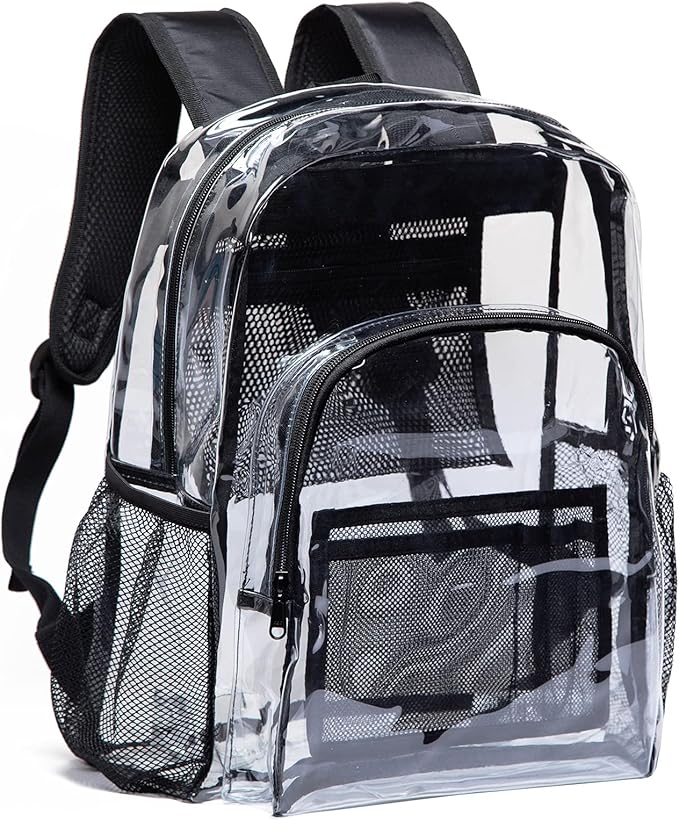 Vorspack Clear Backpack Heavy Duty PVC Transparent Backpack with