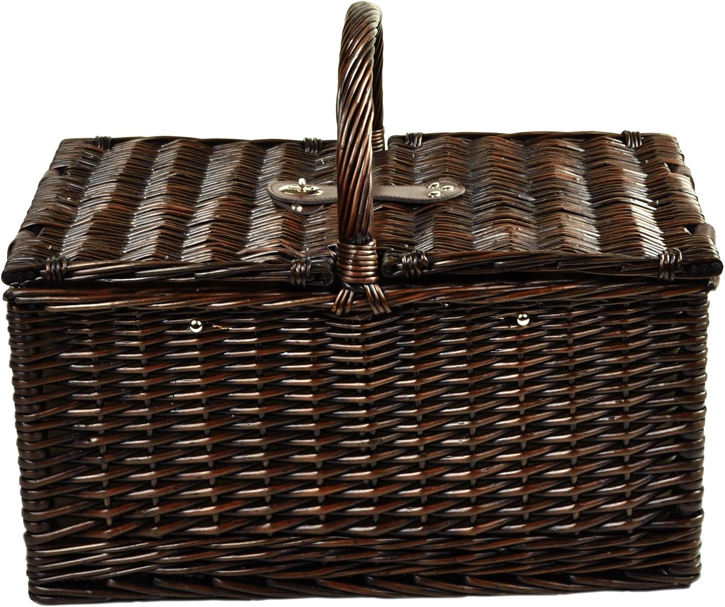 GIFTS PLAZA (D) Buckingham Picnic Basket for 4 Set for Outdoor (Yellow) : Patio, Lawn & Garden