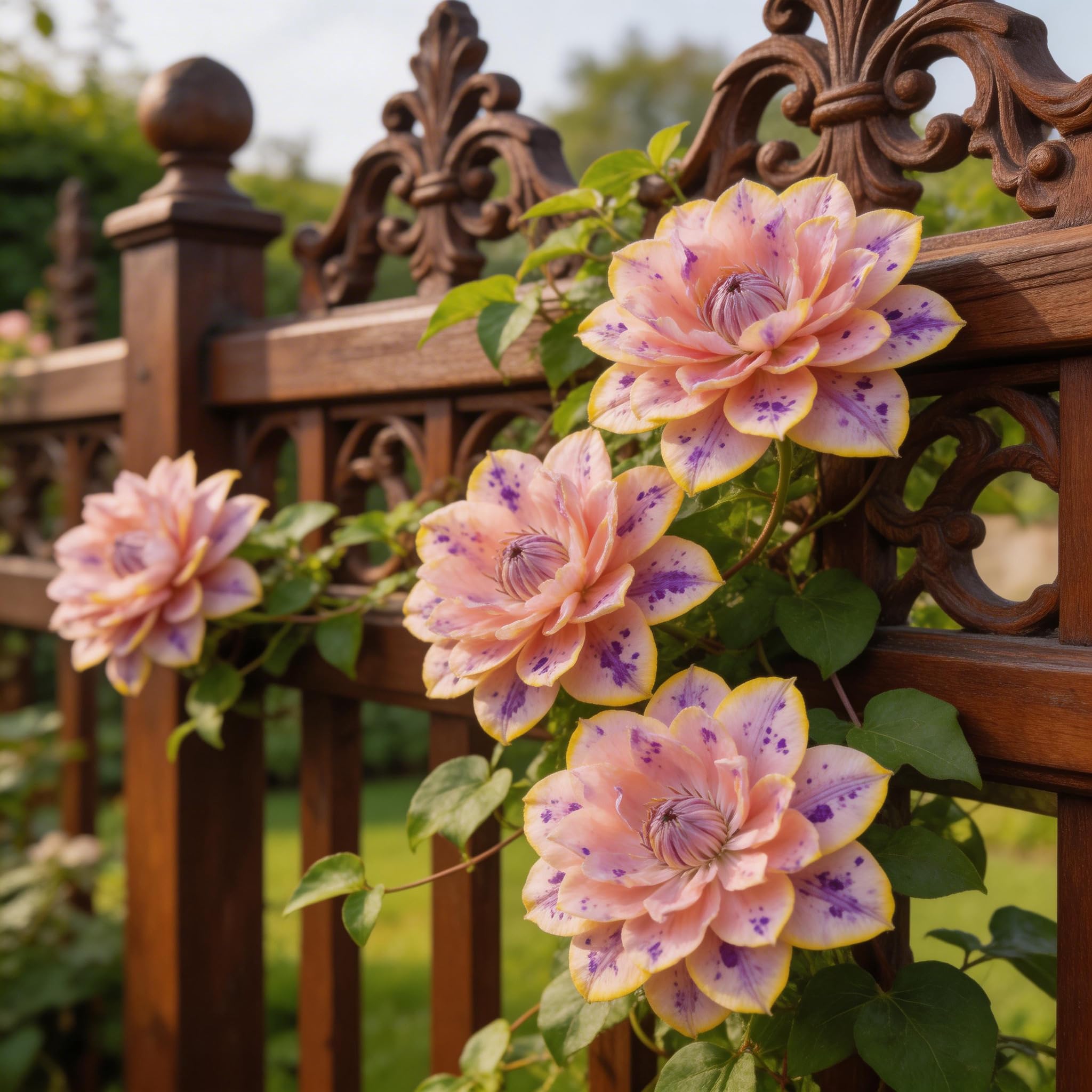 Climbing Clematis Plant/Rare Clematis-Outdoor Climbing Plant-Garden Fence and Trellise Decoration/Hardy Perennial, Excellent Display-10bulbs-C