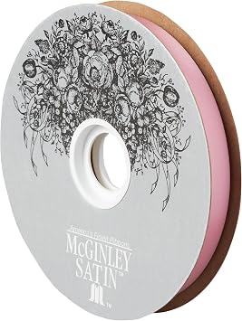 McGinley Mills 9/16" W Acetate Satin Ribbon, Pink, 100 Yard Spool