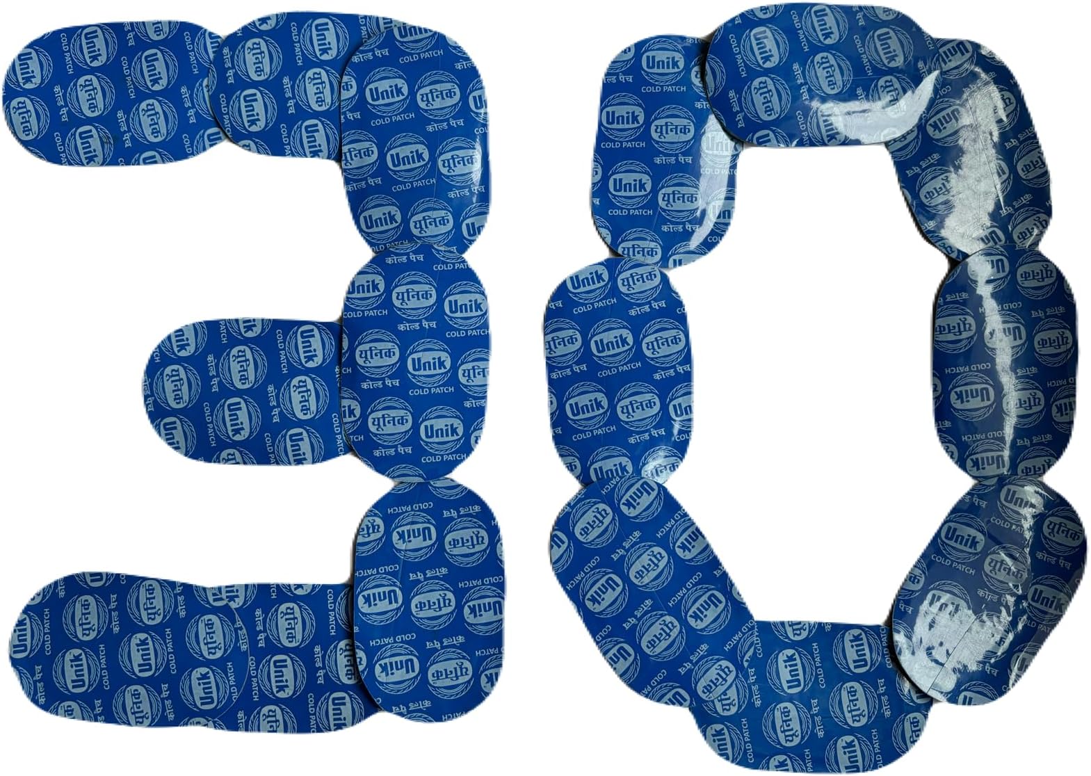 Unik for All vehice Puncture Repair Patches| Essential Repair Patches Made with German Technology | Oval Shaped 60mmlong | Quantity (30)