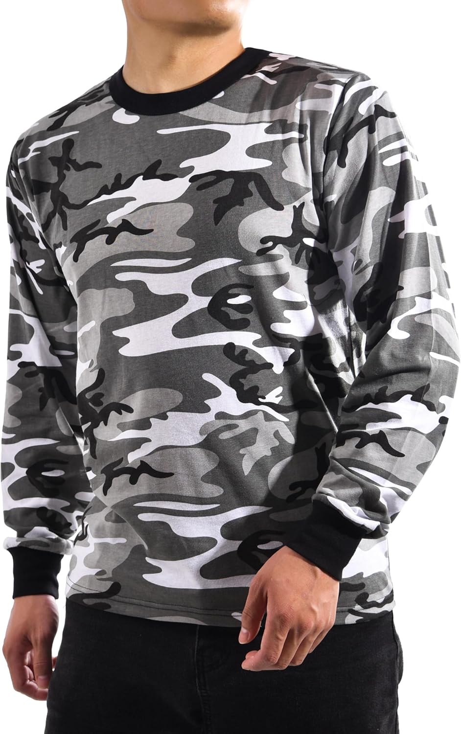 BACKBONE Mens Army Military Gym Training Outdoor Hunt Camp Camouflage Long Sleeve Tee T-Shirt - Image 2