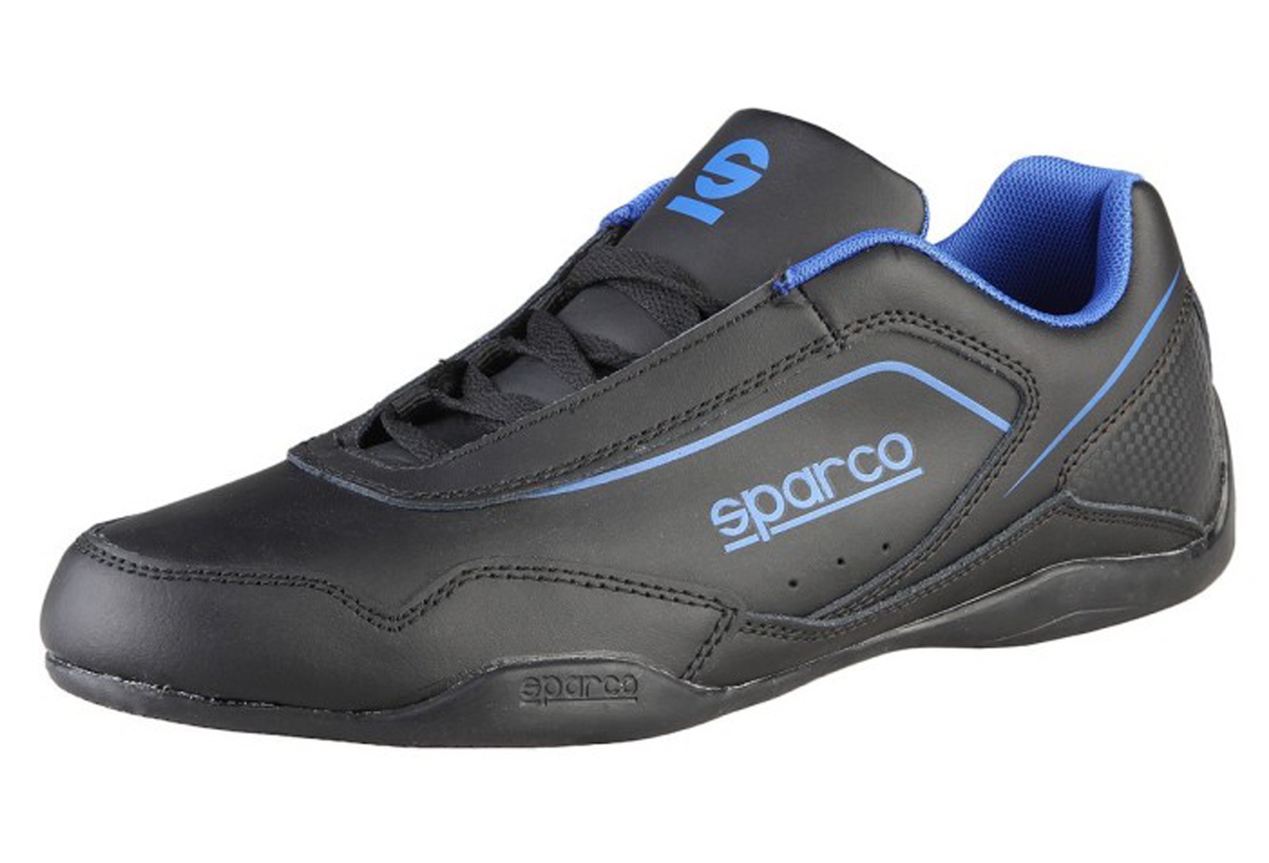 Sparco Men's Leather Sneakers, Jerez_Nero-Blue