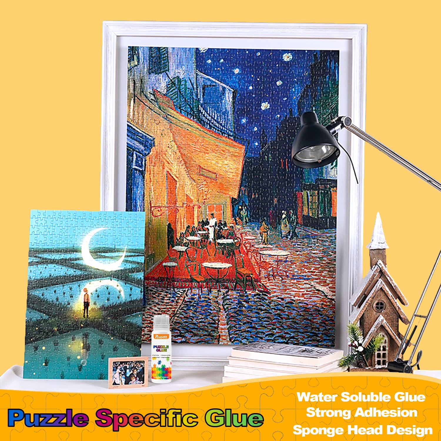 Puzzle Glue Clementoni: Colla per Puzzle 200ml con Applicatore in Spugna, Asciugatura Rapida, per Conservazione e Incorniciatura | Cartolibreria Grafite Online