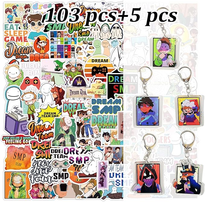 dream smp stickers 100pcs dream team smp stickers and