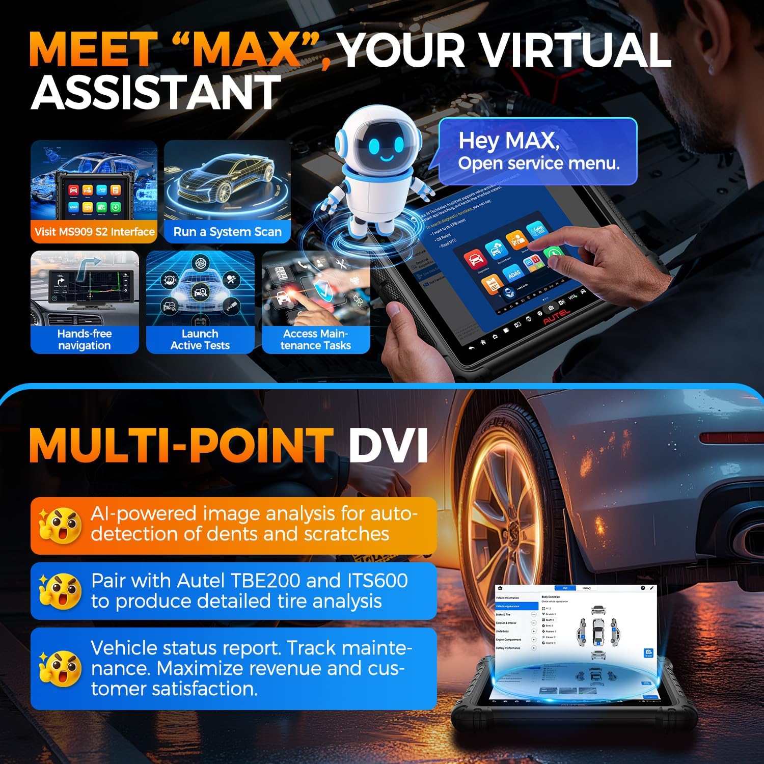 Autel MaxiSys MS909 S2 Scanner: 2026 Top AI Intelligen Scan Diagnostic as Ultra S2 MS919S2, Up of Ultra MS919 MS909, 3.0 Topology, Enhanced PID Analysis, Motor Truspeed, 48+ Service, JVCI2 Pr0gramming