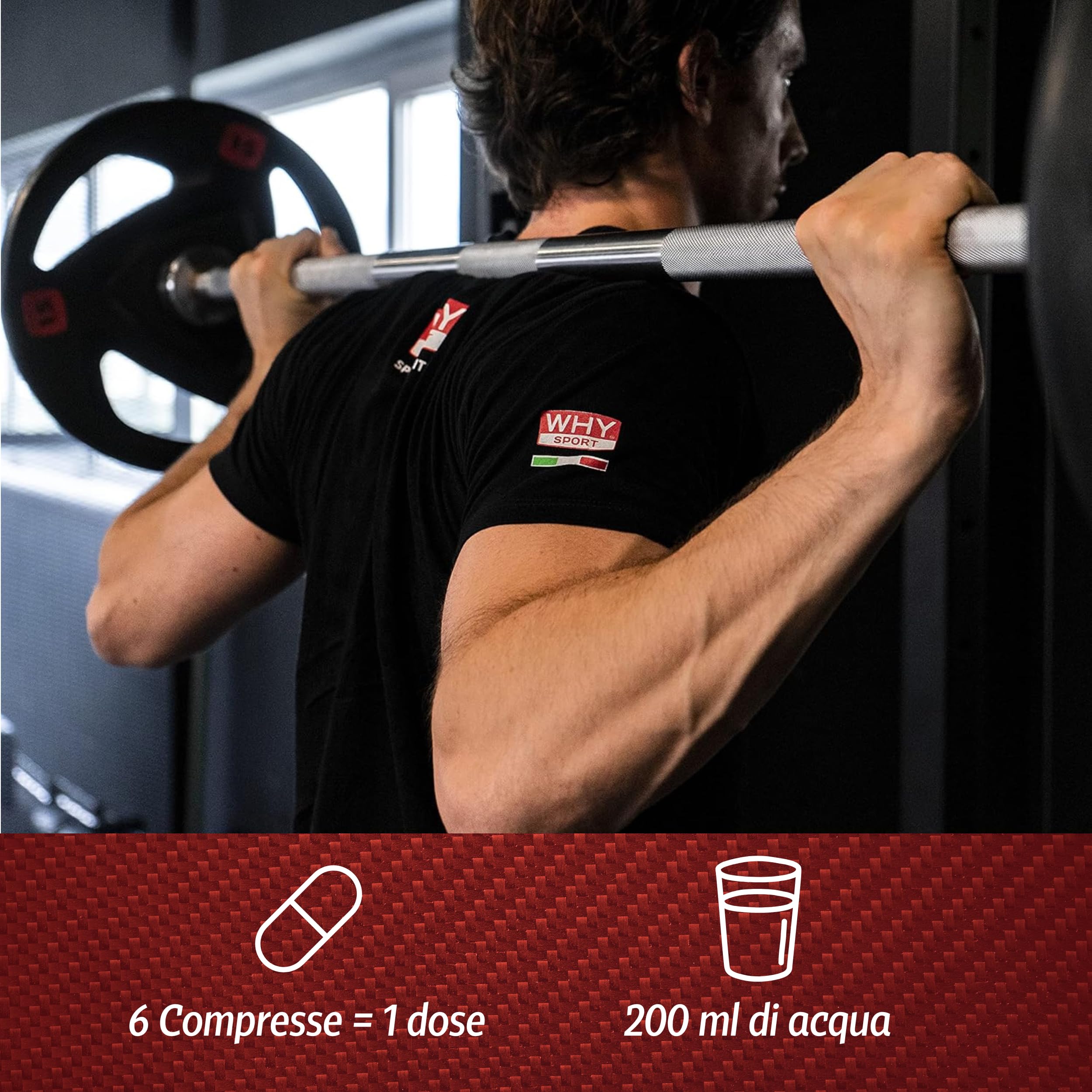 WHY SPORT CREATINA PLATINUM 1300 - Creatina - Pre Workout - Integratore Alimentare a Base di Creatina Monoidrato, Taurina e Arginina – 120 Compresse