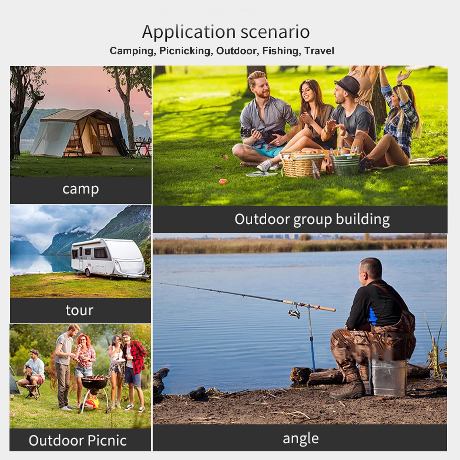 FLEXMAN 60W Foldable Solar Panel Charger, 3 Fold 18V Portable Waterproof Solar Charging Bag Kit with DC Adapters Male Female Connection Cable for Travel Camping RV