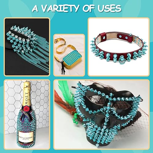 Miniatura 6 de Malla de plástico con parte trasera plana para coser de 0.5 yardas, para decoración de bodas, fiestas, disfraces, manualidades (0.5 yardas, azul