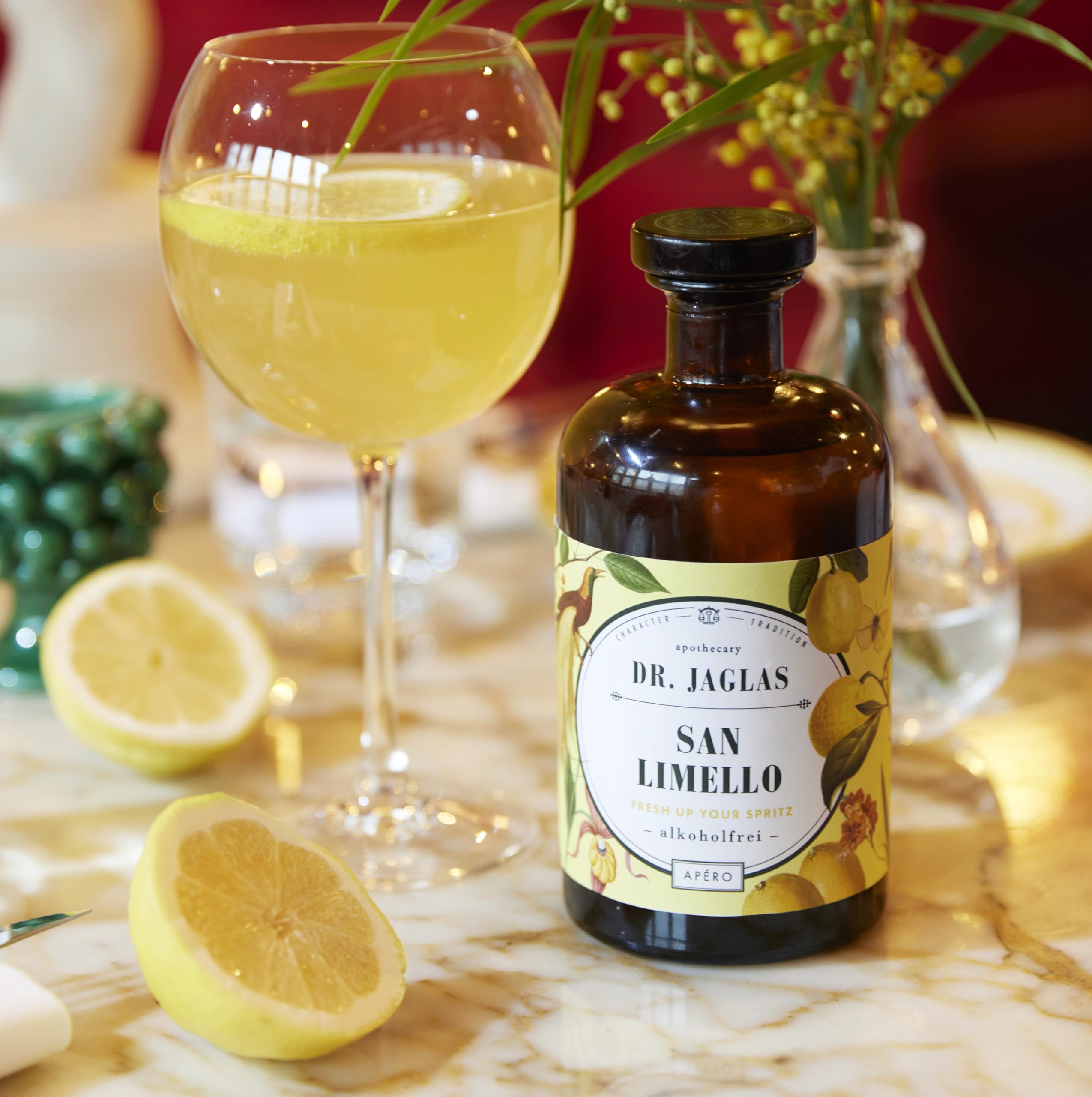 Dr. Jaglas San Pompello + Herber Hibiskus + San Limello alkoholfrei - alkoholfreie Aperitif Set für alkoholfreie Cocktails - 3x 500 ml