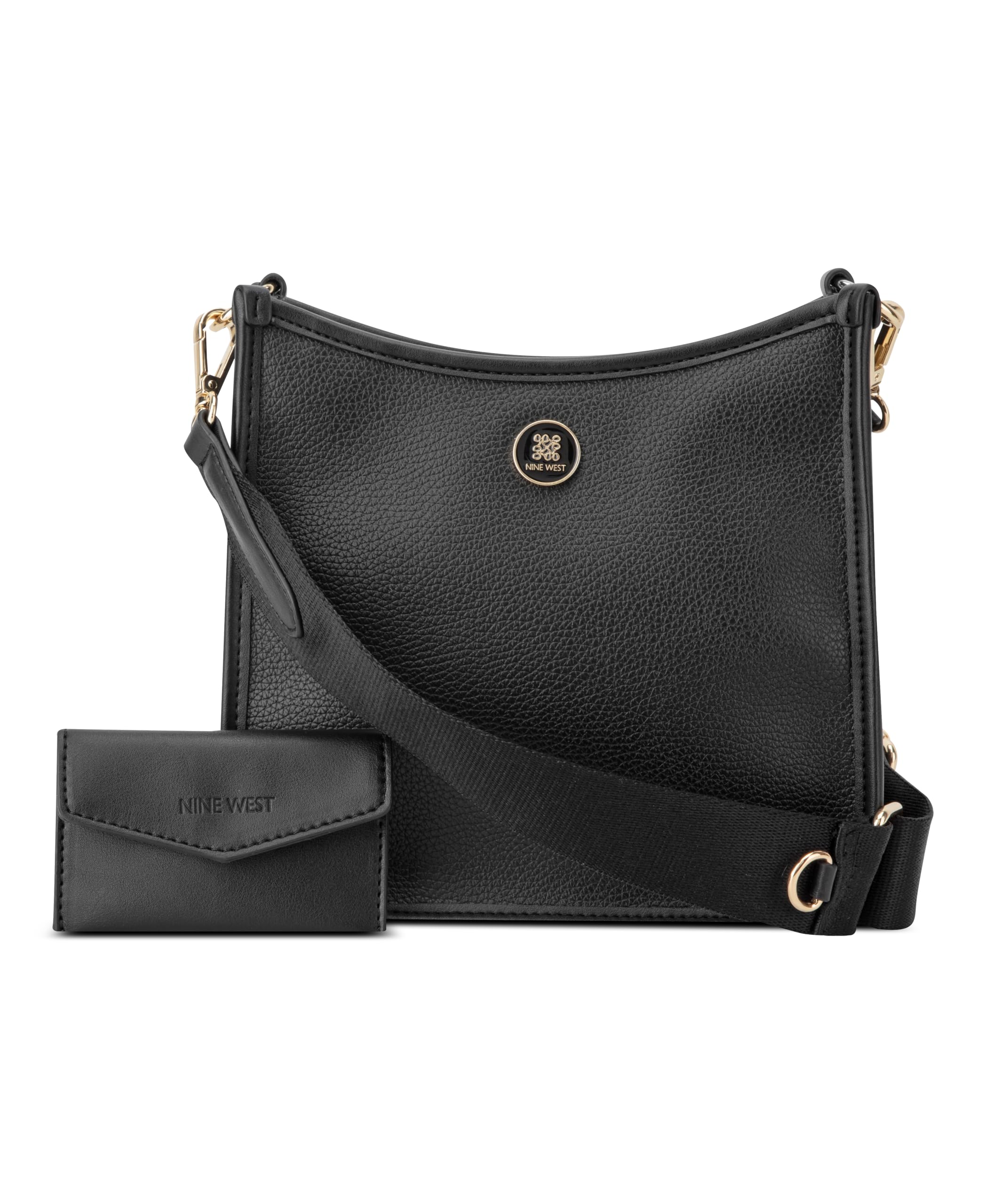 Nine West Nalini Small Crossbody, Deisgner Mano, Moda, Bolso de Hombro, Color Negro para Mujer, S