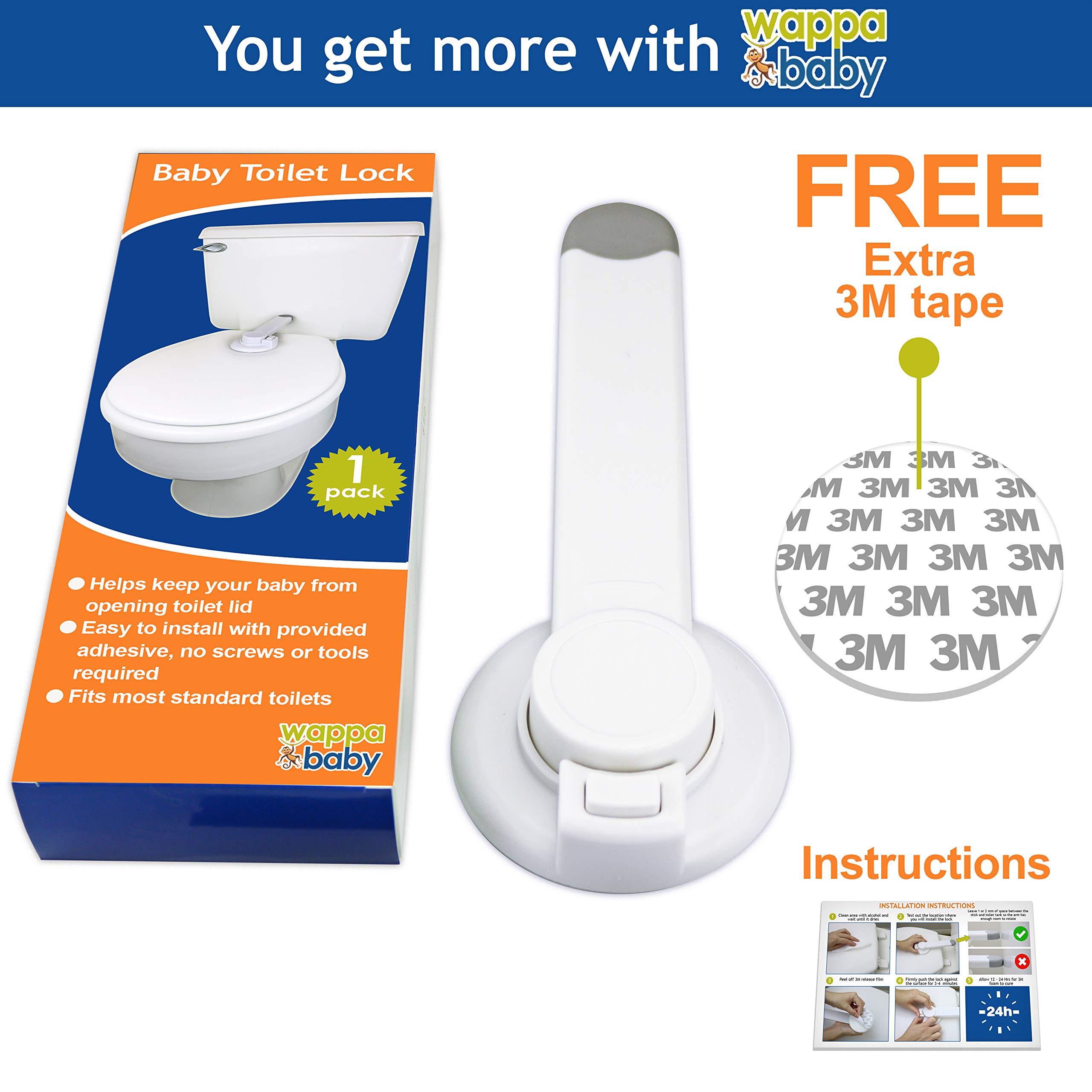 Baby Toilet Lock by Wappa Baby Ideal Baby Proof Toilet Lid Lock with