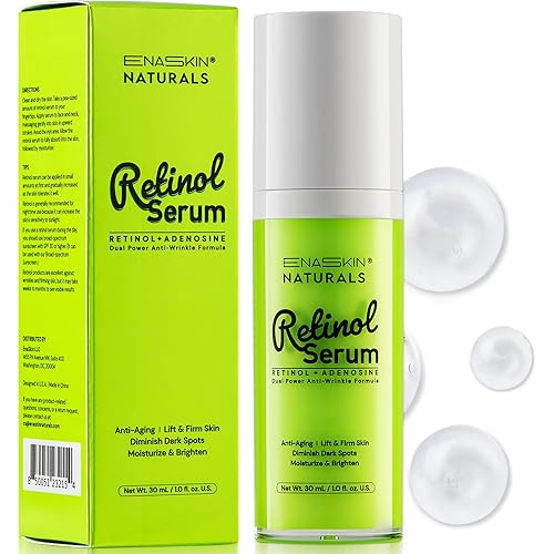 Anti-Wrinkle Retinol Serum for Face: Anti Aging Firming Skin Treatment with Hyaluronic Acid & Collagen - Deep Hydration Facial Care for Women Over 30，Daily & Night Use, 1.0 fl.oz