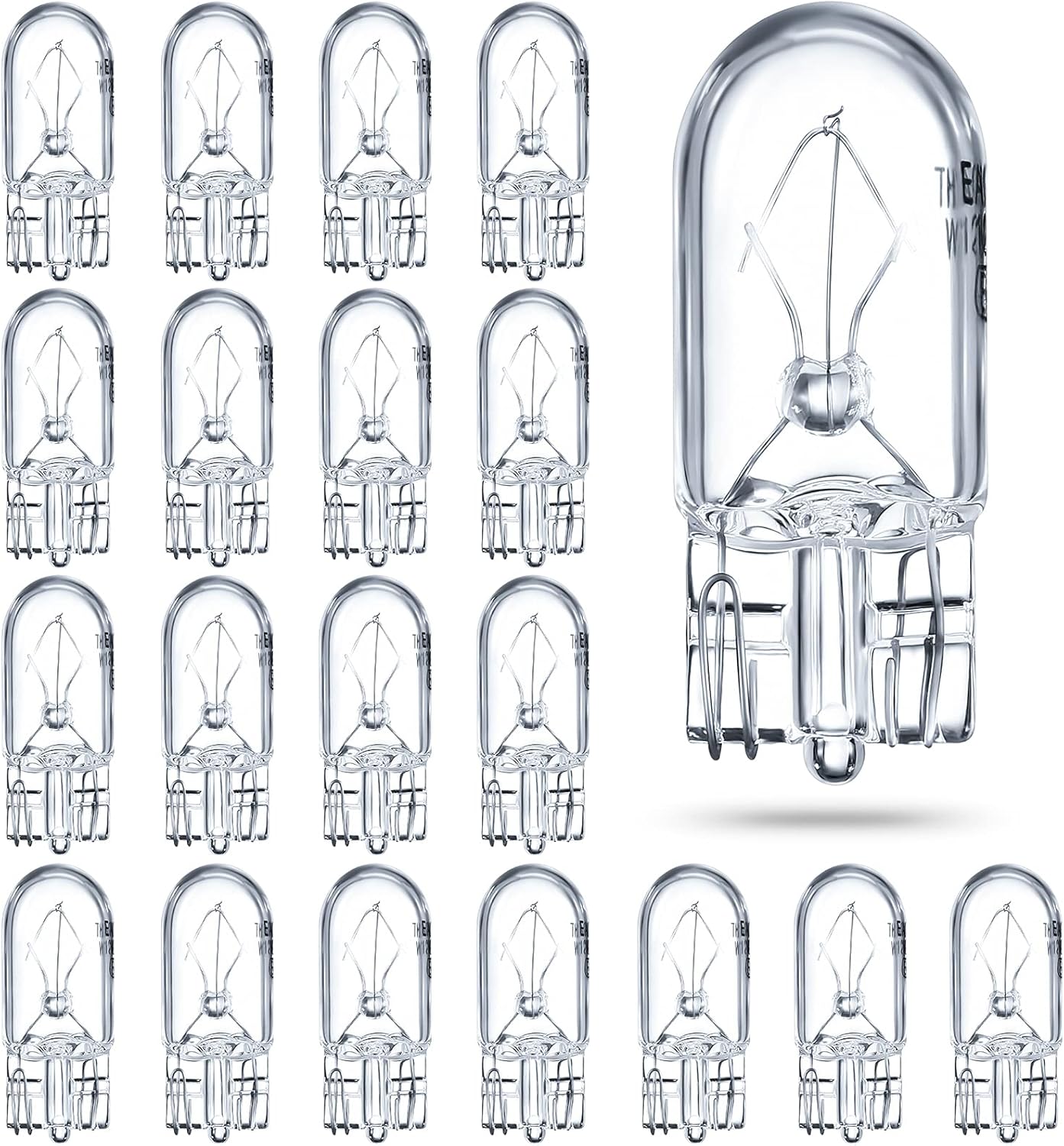 Honoson 1/4 Wedge Base 12V 5W Bulb Clear Krypton Light Bulb for Landscape, RV and Cabinet Lighting (20 Pieces) 20 Warm White Light