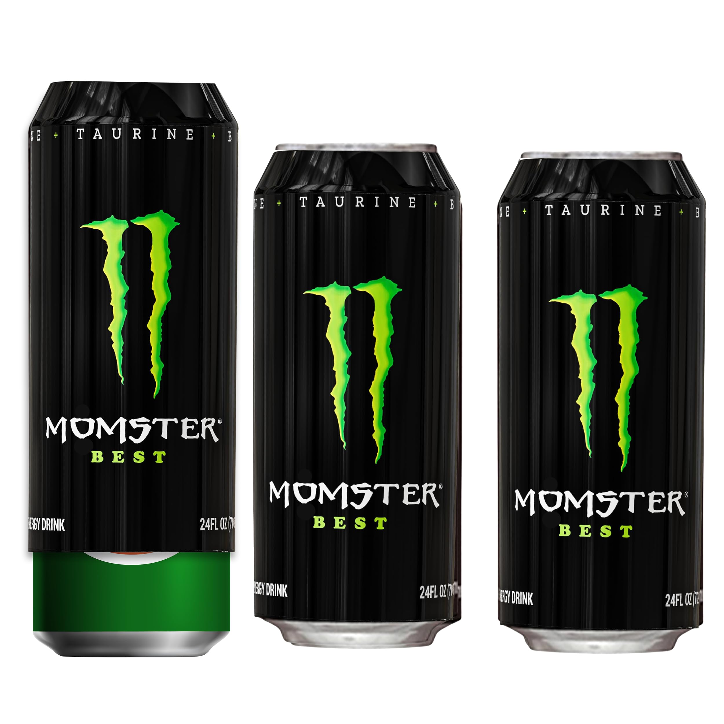 BeerSkin Skywin Silicone Can Sleeve- 3 Pack 24 oz (710ml), Silicone Can Cover, Soda Can Sleeve, Hides Can by Disguising as a Can of Soda (Black)