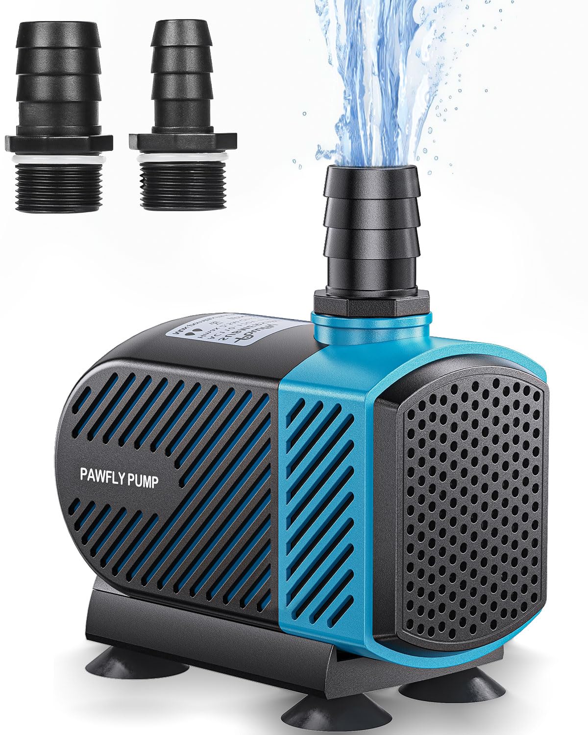 Pawfly 800 GPH Pond Water Pump 45 W Submersible Water Fountain Pump with 8.2 ft. Lift Height Ultra Quiet Adjustable Outdoor Water Pump for Fish Koi Pond Fountain Garden Waterfall and Statuary