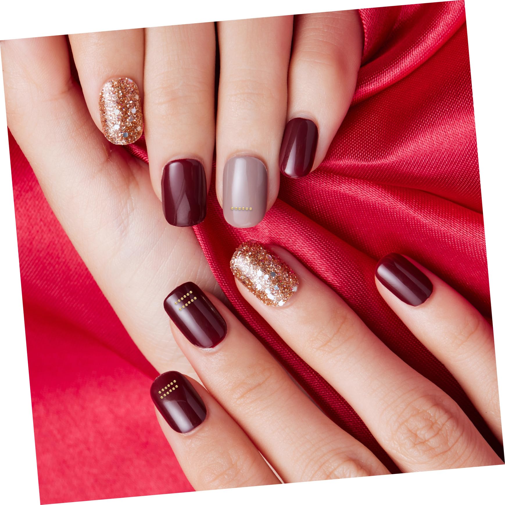 Baluue Perline di Metallo per Unghie Palline Decorative Mini Perline e Borchie Rotonde Accessori per Manicure Fai da Te Gioielli per Unghie Resistenti allo Sbiadimento