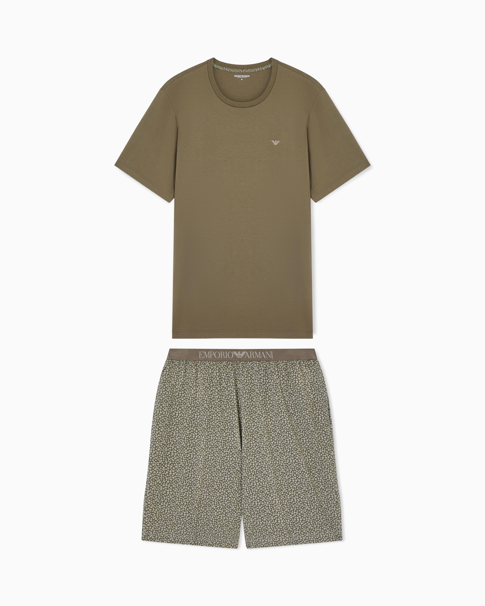 Emporio Armani Herren T-Shirt+Shorts Pyjama Pyjamaset