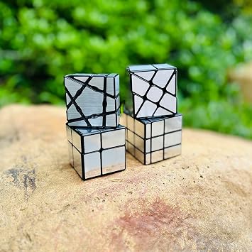 Mirror Cube Set Mirror Cube Set 1x3x3 Floppy Cube 2x2 Speed Cube 3x3 Windmill Magic Cube 3x3 Mirror Cube Smooth Brain Teaser Puzzle Collection 4 Pack