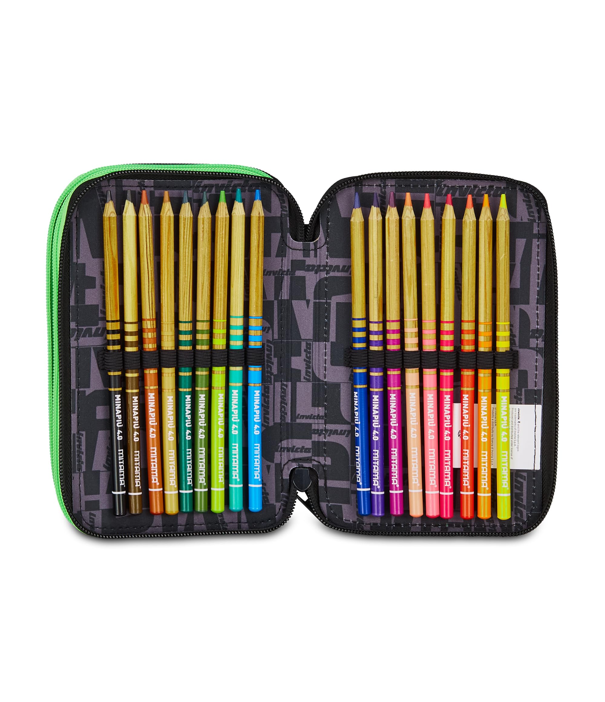 Invicta Schulmäppchen mit 3 Reißverschlüssen, Fantasy, Blau, Stiftehalter, Dreifachfach, komplett mit Stiften, Bleistiften, Farben, Zubehör Rucksack, Grundschule, Kinder, blau, Modern