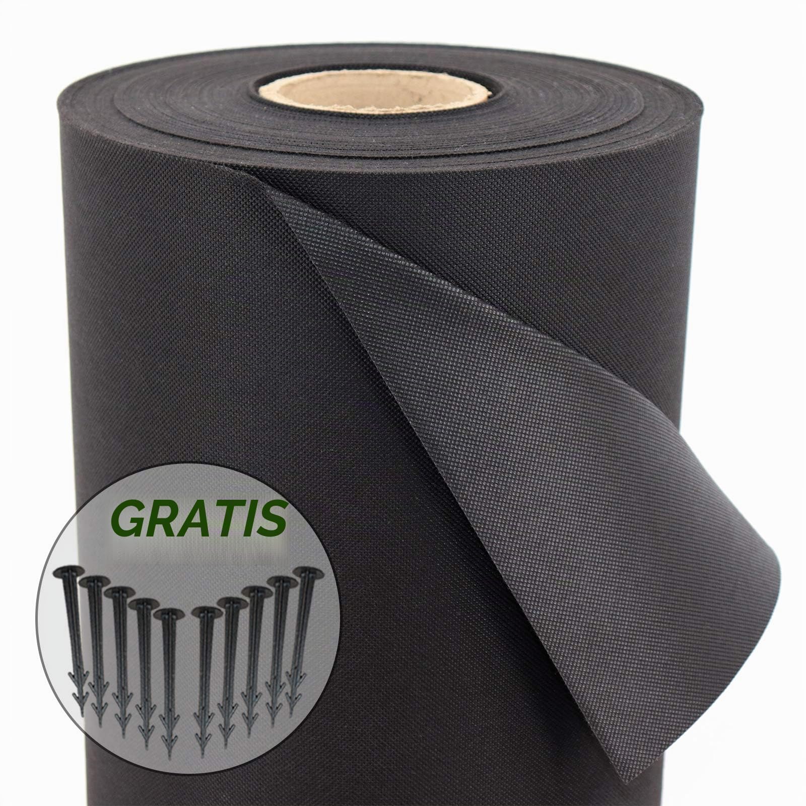 52,50m², 1,5m breit 150g/m² Garten Unkrautvlies von Aquagart inkl. 10 Erdanker I umweltfreundliche Unkrautmatte aus Polypropylen, Gartenvlies wasserdurchlässig I Mulchvlies Wurzelvlies gegen Unkraut