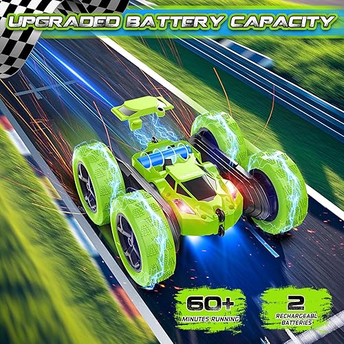 Miniatura 3 de Coche de control remoto  Juguetes de coche RC para niños  4WD 2.4Ghz doble cara giratoria 360 RC Cars, regalos de cumpleaños para niños de 6, 7,