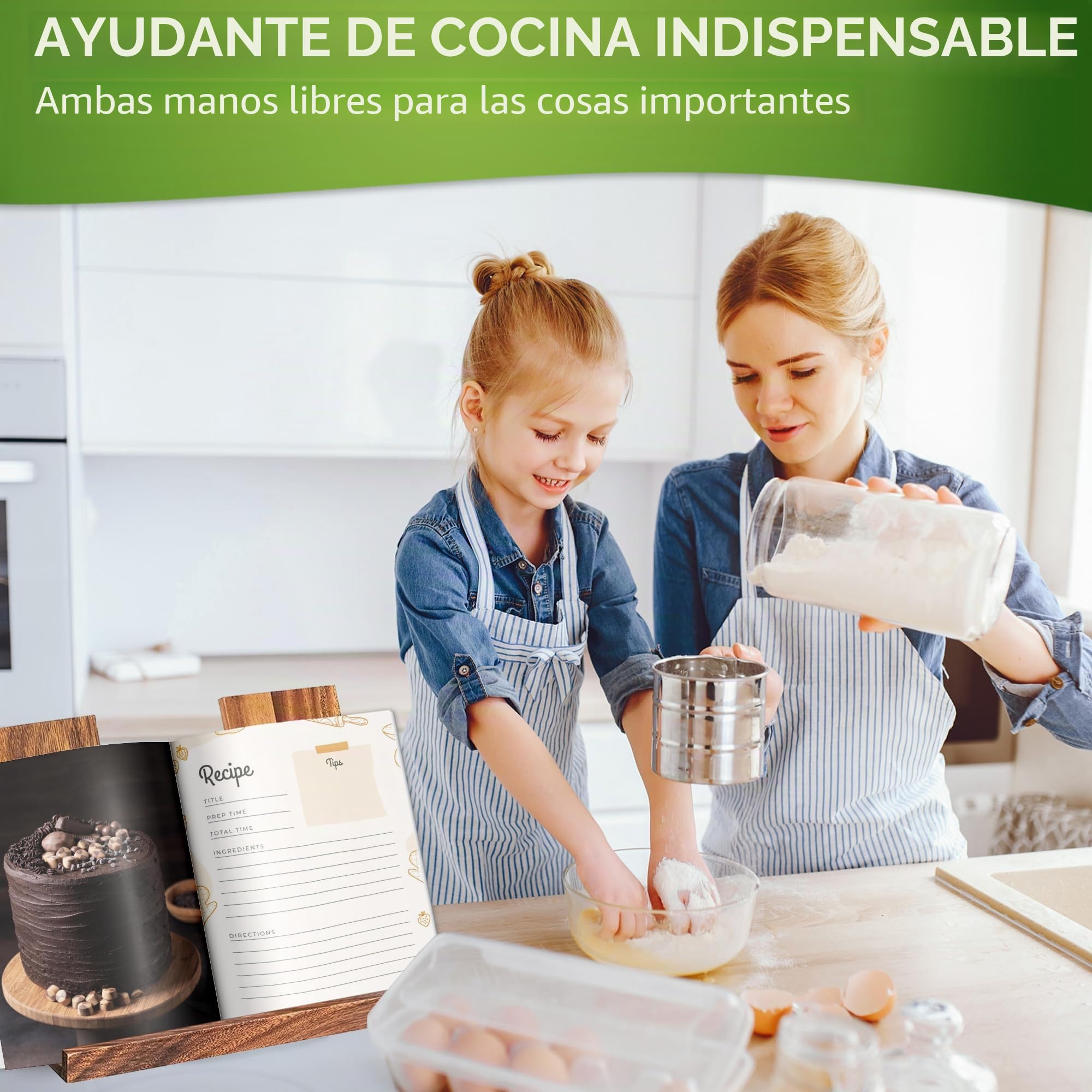 Zassenhaus Madera de Acacia Soporte para Libro de Cocina