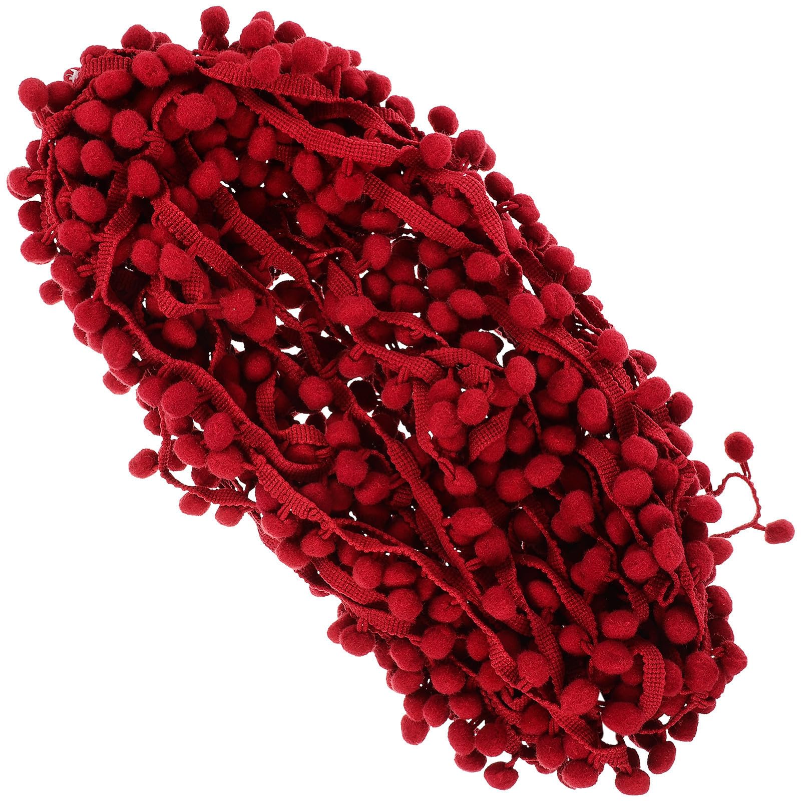 Bolas de pompón rojas Zerodeko para costura de cortinas y ropa