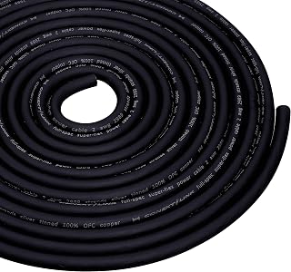 Conext Link 25 FT 2 AWG GA Full Gauge Battery Power Cable Ground Wire Frost Black OFC Copper