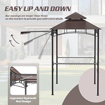 Amazon.com : Dephet 8'X8' Grill Gazebo Canopy - Heavy Duty Steel
