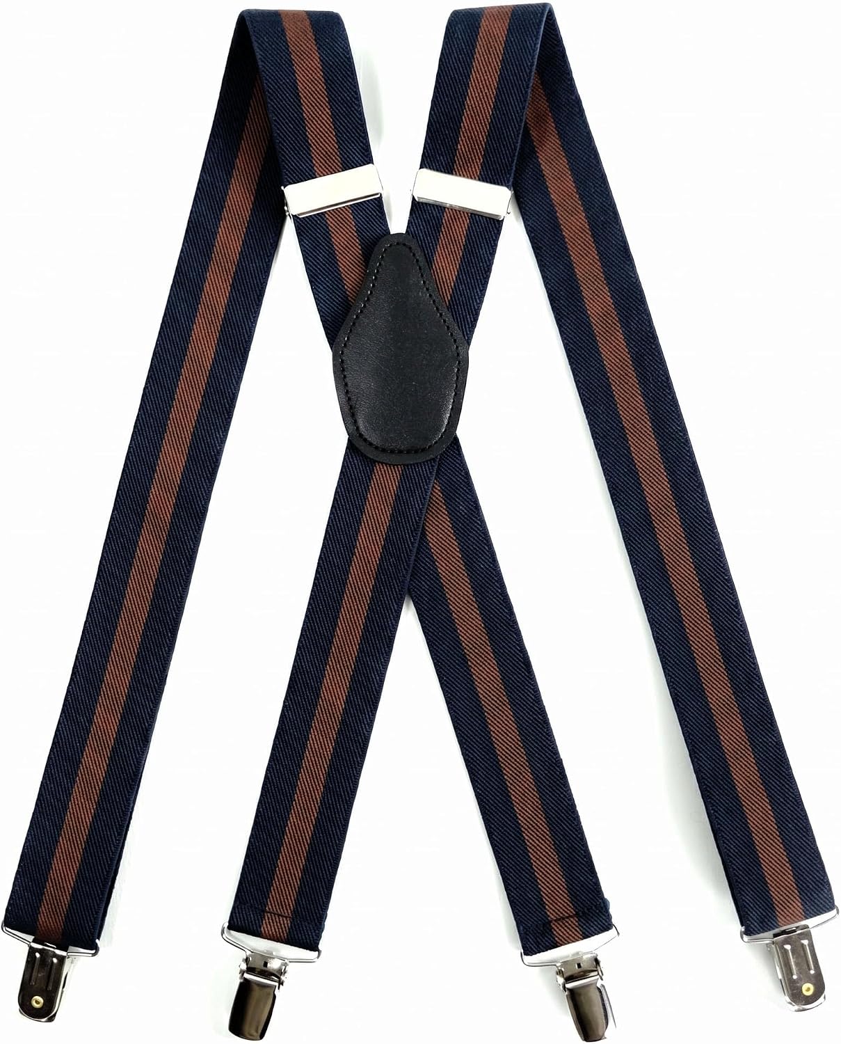X Suspenders for Men - 1-1/4" Wide Classic X-Back Clip-on