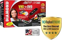 Diamond Multimedia VC500 One Touch VHS para arquivo digital, conversor de DVD com software fácil de usar, converter, editar e salvar para Win7, 8, 10, 11