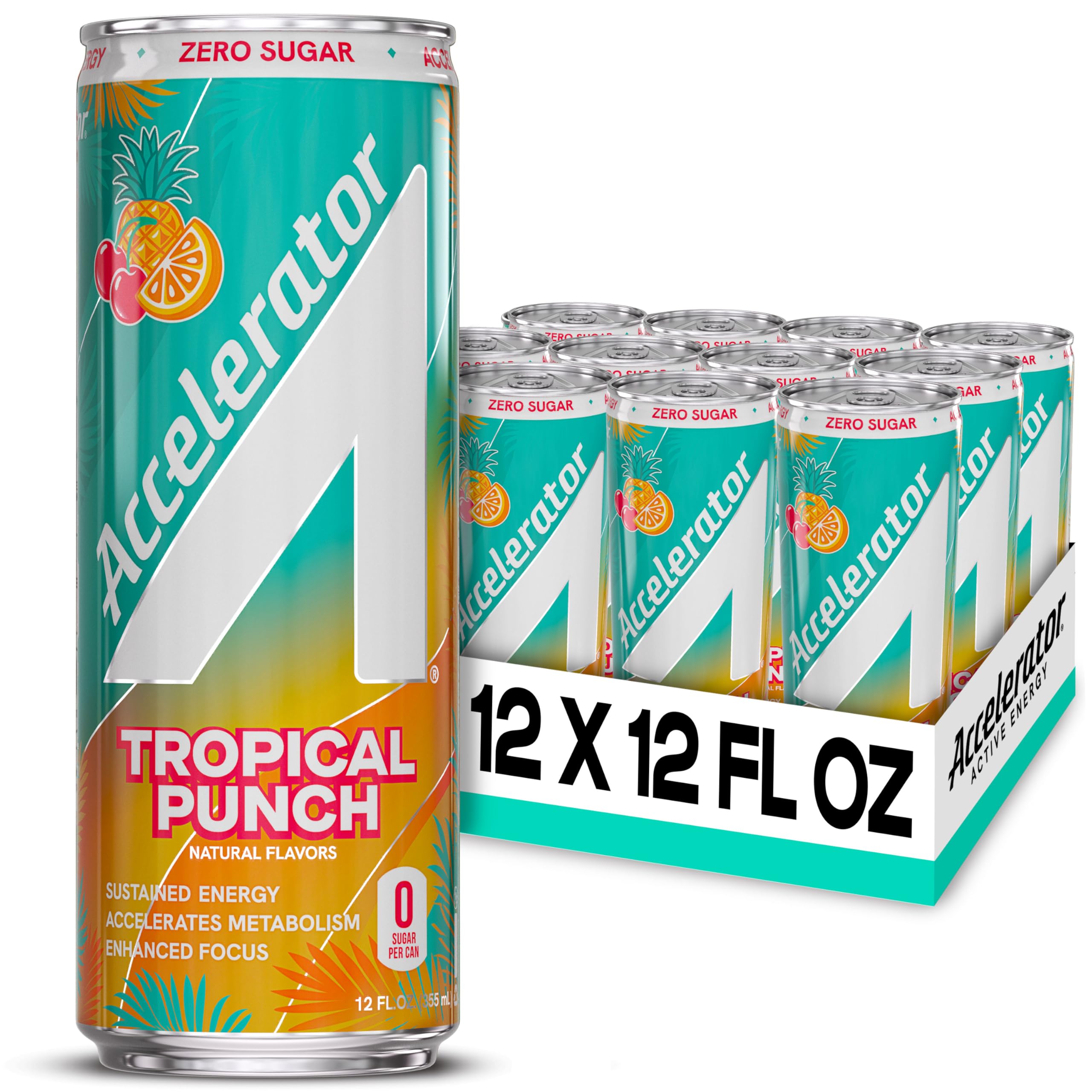 Amazon.com : Accelerator Active Energy Drink, Tropical Punch, 12oz