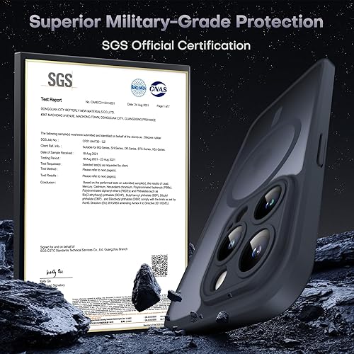 Miniatura 4 de TOCOL Funda magnética para iPhone 15 Pro, protección completa mejorada de la cámara, compatible con Magsafe, protección contra caídas, funda