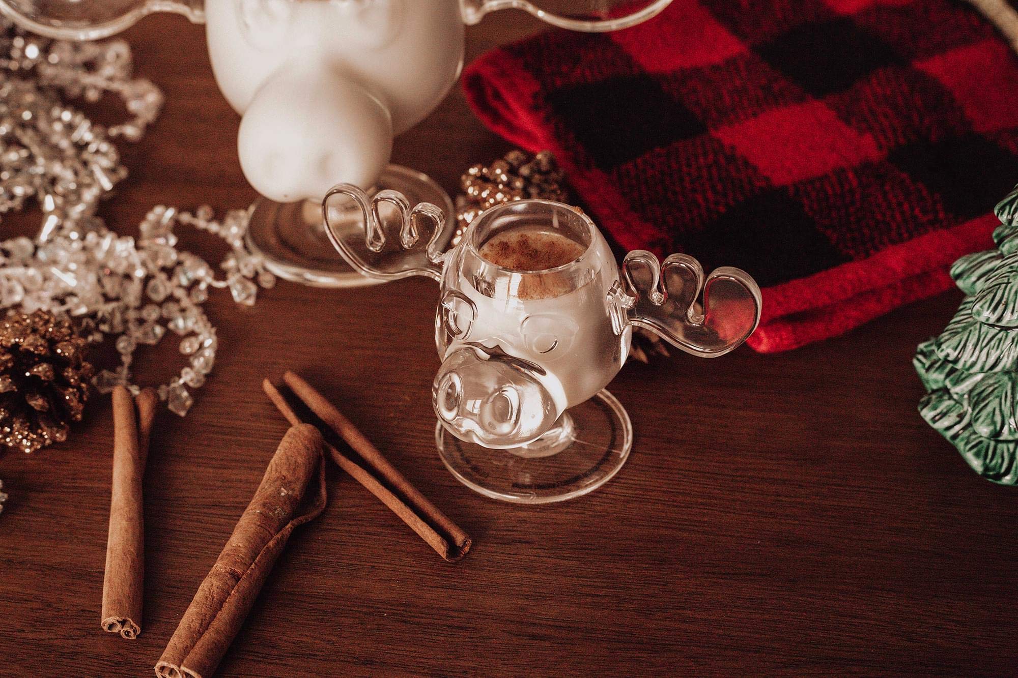 ICUP Christmas Vacation Marty Moose - Vaso de chupito acrílico moldeado de 1.5 onzas