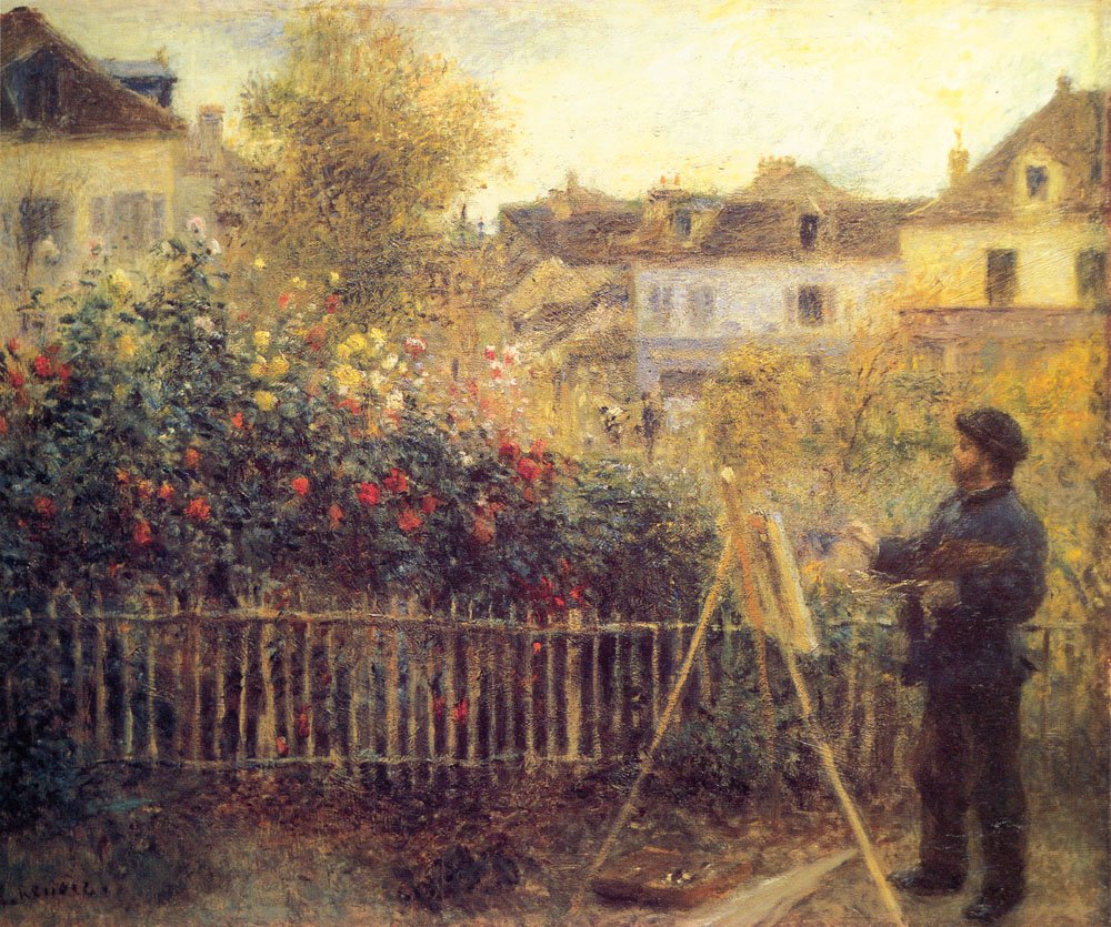 Amazon.com: Claude Monet Painting in His Garden at Argenteuil by 