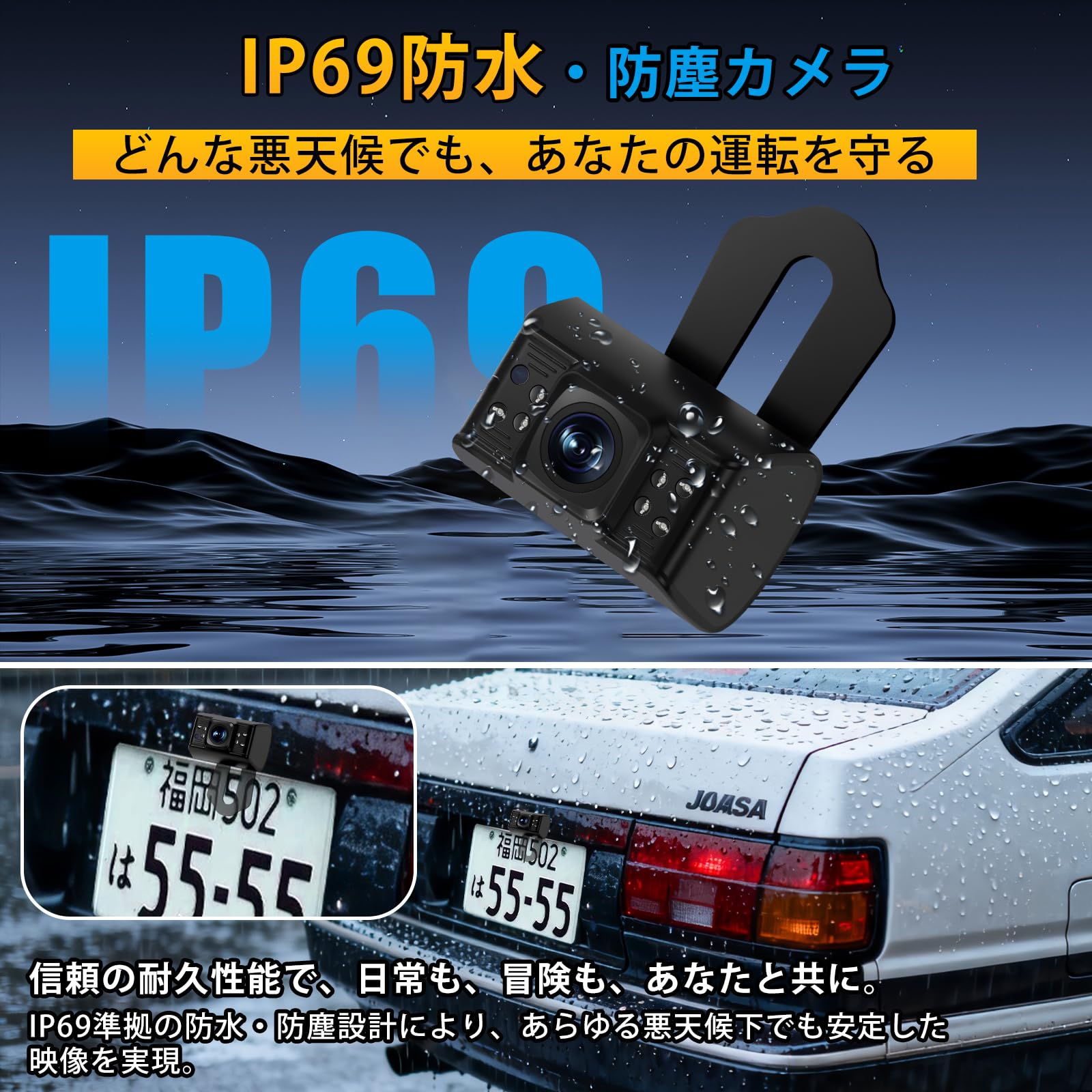 Amazon.co.jp: Soinndo バックカメラモニターセット 2系統入力可能