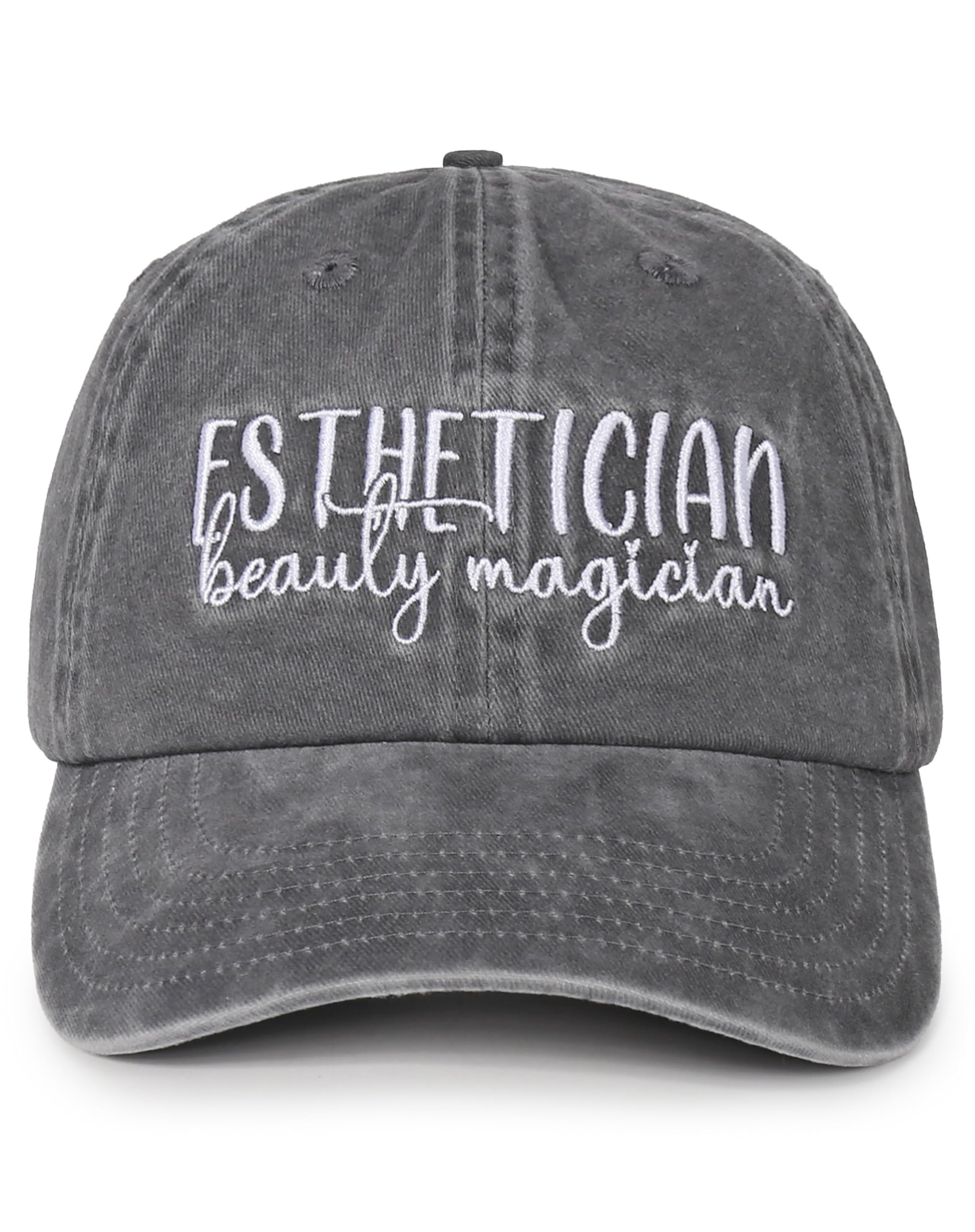 InnoBeta Esthetician Gifts Cap for Women - Adjustable Vintage Washed Cotton Embroidered Hat - Gift for Magic Beauty
